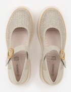goodin Pantofi verzi din piele Mary Jane stil Chunky cu împletituri Morxina