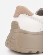 goodin Sneakers din piele cu două perechi de șireturi pe platformă Crocefissa Albi
