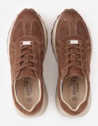 goodin Sneakers din piele întoarsă naturală pe platformă cu talpă profilată Eplia Maro închis