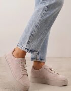 goodin Sneakers din piele întoarsă pe platformă cu aplicație cu zirconii Sulis Bej Bej Bej închis