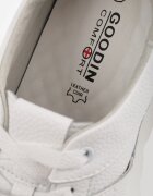 goodin Sneakers din piele naturală pe platformă cu închidere metalică Jeannine Albi