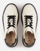 goodin Sneakers minimaliste din piele pe platformă cu aplicație cu strasuri Gorisa Bej cu negru