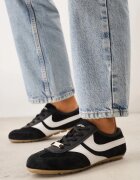 goodin Sneakers Negri Clasici Tenisi din Piele intoarsă naturală Talanashta