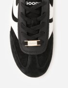 goodin Sneakers Negri Clasici Tenisi din Piele intoarsă naturală Talanashta
