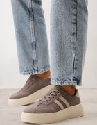 goodin Sneakers retro tip tenis pe platformă din piele întoarsă naturală Noanela Maro