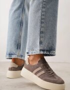 goodin Sneakers retro tip tenis pe platformă din piele întoarsă naturală Noanela Maro