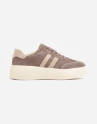 goodin Sneakers retro tip tenis pe platformă din piele întoarsă naturală Noanela Maro