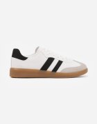gowin Sneakers Casuale Alb-Negru cu Talpă Plată cu Barete Jereria