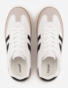 gowin Sneakers Casuale Alb-Negru cu Talpă Plată cu Barete Jereria