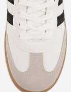 gowin Sneakers Casuale Alb-Negru cu Talpă Plată cu Barete Jereria