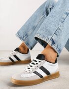 gowin Sneakersy Biało-Czarne în stilul tenisilor clasici Decorați cu cusături Ivelfia