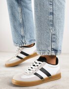 gowin Sneakersy Biało-Czarne în stilul tenisilor clasici Decorați cu cusături Ivelfia
