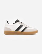 gowin Sneakersy Biało-Czarne în stilul tenisilor clasici Decorați cu cusături Ivelfia