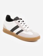 gowin Sneakersy Biało-Czarne în stilul tenisilor clasici Decorați cu cusături Ivelfia