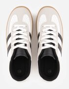 gowin Sneakersy Biało-Czarne în stilul tenisilor clasici Decorați cu cusături Ivelfia