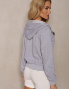 h&s Bluză Casual Gri cu Cusătură Decorativă și Glugă Siraca