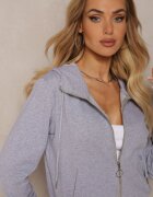 h&s Bluză Casual Gri cu Cusătură Decorativă și Glugă Siraca