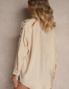 h&s Cămașă Bej cu Broderie Decorativă Sadine