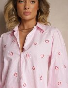 h&s Cămașă Roză din Bumbac Decorată cu Broderie Dovelira