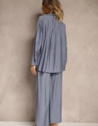 h&s Compleu Albastru Oversize cu Cămașă și Pantaloni Ulonelia