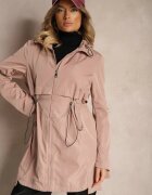 h&s Geacă Parka Roză cu Glugă Detașabilă și Șnur în Talie Labiana