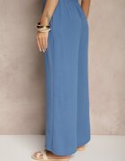 h&s Pantaloni albaștri largi tip Palazzo High Waist Araneira