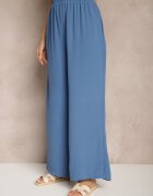 h&s Pantaloni albaștri largi tip Palazzo High Waist Araneira