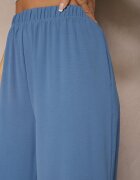 h&s Pantaloni albaștri largi tip Palazzo High Waist Araneira
