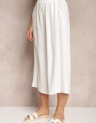 h&s Pantaloni Albi Palazzo cu elastic în talie și lungime 3/4 Moolia