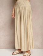 h&s Pantaloni bej tip culotte cu croială largă Talie înaltă Lungime 7/8 Ulanova