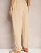 h&s Pantaloni Casual Bej High Waist Finisați cu elastic în talie Dimrue