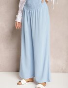 h&s Pantaloni Culotte Albastru deschis Talie înaltă cu elastic în talie Lipadre