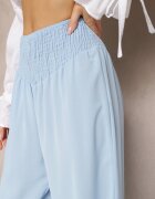 h&s Pantaloni Culotte Albastru deschis Talie înaltă cu elastic în talie Lipadre