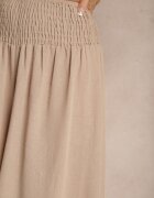 h&s Pantaloni Culotte Bej cu pliuri decorative Fenodria