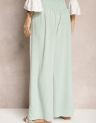 h&s Pantaloni Culotte Verde deschis Talie înaltă cu elastic în talie Lipadre