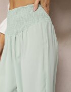 h&s Pantaloni Culotte Verde deschis Talie înaltă cu elastic în talie Lipadre