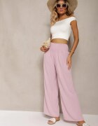 h&s Pantaloni Culottes Roz Talie Înaltă cu elastic în talie Lipadre