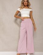 h&s Pantaloni Culottes Roz Talie Înaltă cu elastic în talie Lipadre