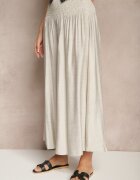 h&s Pantaloni Gri deschis croi larg Culottes talie înaltă lungime 7/8 Ulanova