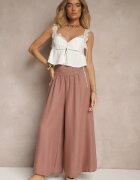 h&s Pantaloni Largi Maro Talie Înaltă cu Elastic în Talie Varbia