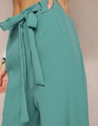h&s Pantaloni Largi Mentă cu curea de material tip Paper Bag Lasette