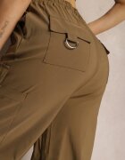 h&s Pantaloni Maro Largi Talie înaltă Stil cargo Cu elastic în talie Ellcara