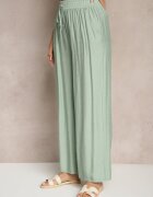 h&s Pantaloni Mentă Tip Palazzo Cu Croială Largă High Waist Decorați Cu Șnur Yaslevia