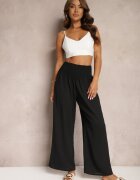 h&s Pantaloni negri culotte Talie înaltă cu elastic în talie Lipadre
