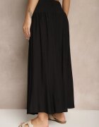 h&s Pantaloni Negri Culottes Largi High Waist cu Lungime 7/8 Ulanova