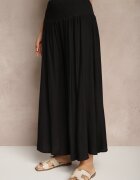 h&s Pantaloni Negri Culottes Largi High Waist cu Lungime 7/8 Ulanova