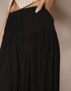 h&s Pantaloni Negri Culottes Largi High Waist cu Lungime 7/8 Ulanova