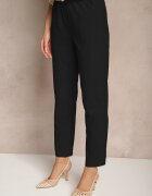 h&s Pantaloni Negri din Bumbac Decorați cu Legătură Zentebis