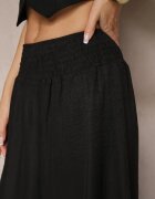 h&s Pantaloni negri largi High Waist cu gumă largă în talie Korissele