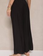 h&s Pantaloni Negri Palazzo cu croi larg High Waist Lislevia